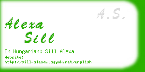 alexa sill business card